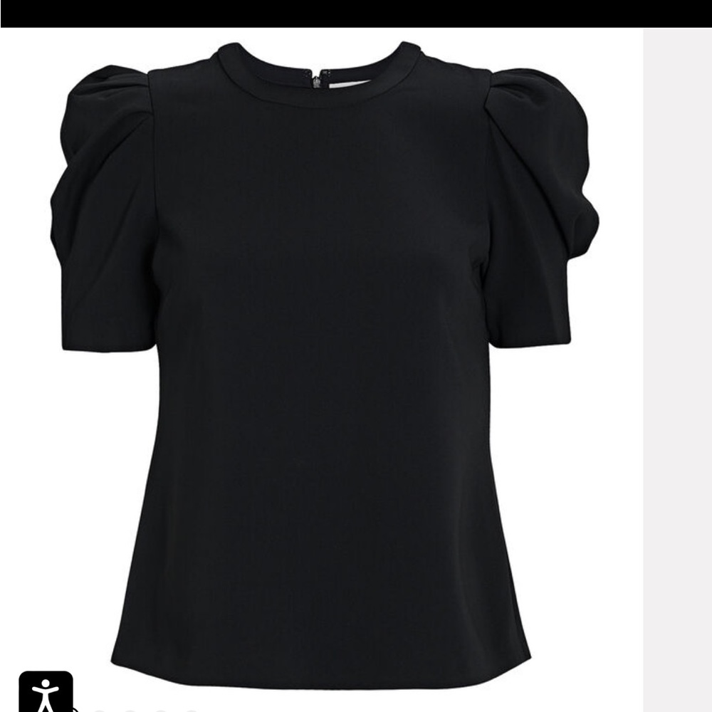 A.L.C West Puff Sleeve Crepe Top; Size 4